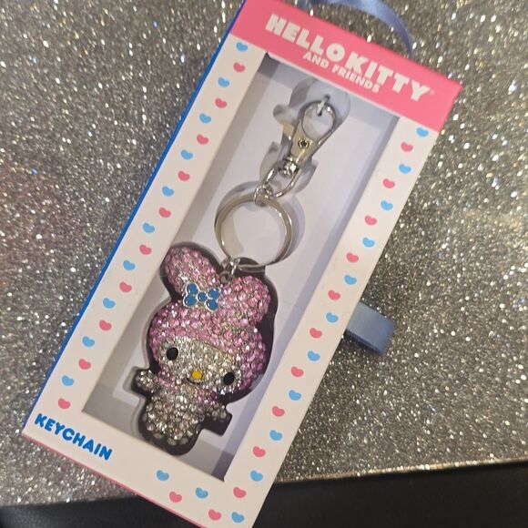 Hello Kitty & Friends My Melody Pave 3D Bling Keychain - Picture 9 of 9